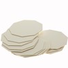 ZEZAZU 4¼" Nonagon Heavyweight Blank White Paper Pulpboard Absorbent Coasters