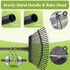 INFLATION Garden Rake for Leaves Heavy Duty Women Men Grandpas