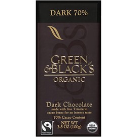 Green & Black's Organic Dark Chocolate, 70% Cacao, 3.5 Ounce, Pack of 1