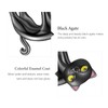 GNOCE Lazy Black Cat Charm Bead 925 Sterling Silver Jewellery