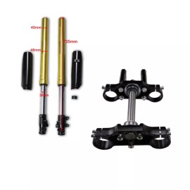 Unbranded 735mm 45mm 48mm Front Fork + 22mm Triple Tree Handlebar Riser fit Dirt Pit Bike