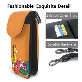 [JMI] Tabeko Animal Smartphone Pouch, Genuine Leather, Shoulder Bag, Thin, Women's, Men's, Mini Pouch, Popular, Wallet, Crossbody Bag, Height 7.5 x Width 4.9 x Thickness 1.6 inches (19 x 12.5 x 4 cm),
