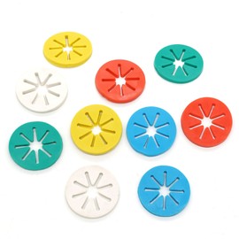 Cooplay 6 Set of 60pcs Mini Circle Sock Clip Holders Stockings Ring Locks Washing Sorters Laundry Storage Organization Soft Rubber with 5 Multicolor (60)