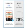 Cozeemax 3 Tier Electric Food Steamer for Cooking, 13.7QT Vegetable