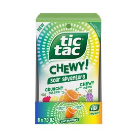 TIC TAC CHEWY! Sour Adventure Candy, Bulk 8 Pack, Sour Candy, 7 oz Each (Packaging May Vary)