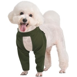 Kuoser Recovery Sleeve for Dogs Front Leg Protection After Surgery, Dog Elbow Protector for Small Medium Large Dogs, Dog Joint Leg Sleeve Prevent Licking Wound Dog Cone Alternative, Green M