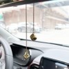 AMIORO Creative Hanging Dice with Dots Car Metal Pendant Rear