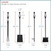Minuteman International Lincoln Fireplace Tool Set, Black