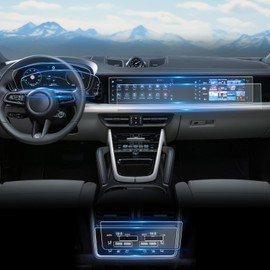 WEIPIN For 6PCS Integrated 2024 2025 Porsche Cayenne 12.3 Inchch Touchscreen & Dashboard & AC Dual Displays High Clarity Screen Protector - Cayenne Accessories