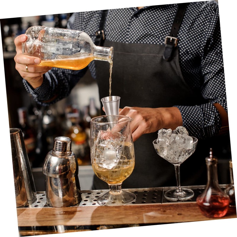 LIFKOME 3Pcs Stainless Steel Double Jiggers Cocktail Cups Elegant Bar