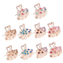 Ipetboom 10pcs Metal Hairpin Hair Ponytail Metallic Hair Clips French Clip Vintage Hair Clips Ponytail Clip Crystal Clips for Hair Mini Holder Miss Wedding Zinc Alloy