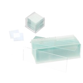 Pack of 100 Cover Glasses + 50 Microscope Slides, Microscope Cover Glasses, Slides, The Size of 100 Pieces is 18 x 18 mm and the Size of 50 Pieces is 25.4 x 76.2 mm, for Laboratory Biology
