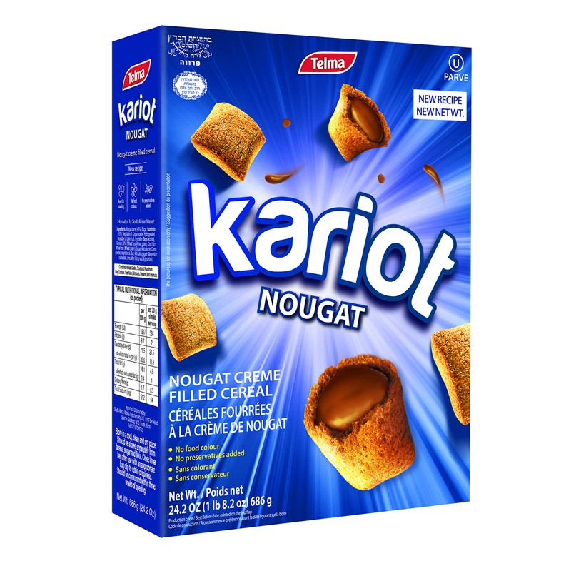 Telma Nougat Creme Filled Kariot Cereal, Family Size (24.2oz) Dairy