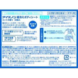 Ice Non Ultra Cold Body Sheets, Mint Scent, 30 Sheets, Pack of 2