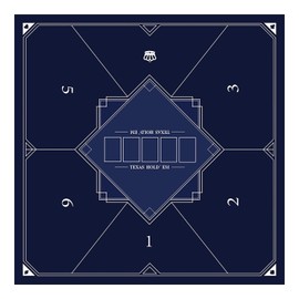 nuveti 24/31/39/47/55 inch Square Foldable 6-Player Texas Poker Card Tabletop Layout Portable Anti-Slip Rubber Board Game Mat Texas Hold'em Poker Mat for Family Game, Casino, Party