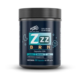 BPN PRO Pastillas nocturnas ZZZ BRN - 90 Cápsulas Naturales de Manzanilla, GABA, CLA, Jengibre, L Carnitina, Zinc, Manzanilla, Jengibre Cetonas de Frambuesa y Valeriana | Sin Gluten ni Aditivos