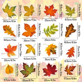 JarThenaAMCS 16Pcs Fall Garage Door Magnets Decoration Autumn Leaves Garage Stickers Decals Maple Leaf Magnet Refrigerator Stickers for Holiday Thanksgiving Party Home Decor