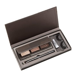 Vasanti Synchronicity Eyeshadow Trio Kit (Destiny) - Super Soft Long Lasting Metallic Shimmer Glitter Eyeshadow Palette Kit - With Brush and Lashes