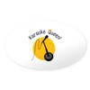 CafePress Karaoke Queen Sticker Oval Car Bumper Sticker(10-Pack)