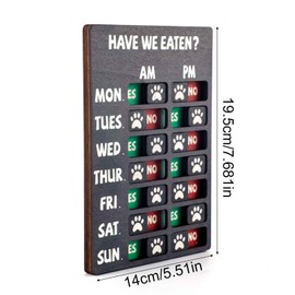 lasuroa Dog Feeding Chart, Magnetic Have We Eaten Pet Feeding Reminder Tracker Monday to Sunday AM PM Reminder Dog Ate Sign for Pets Cats Puppy
