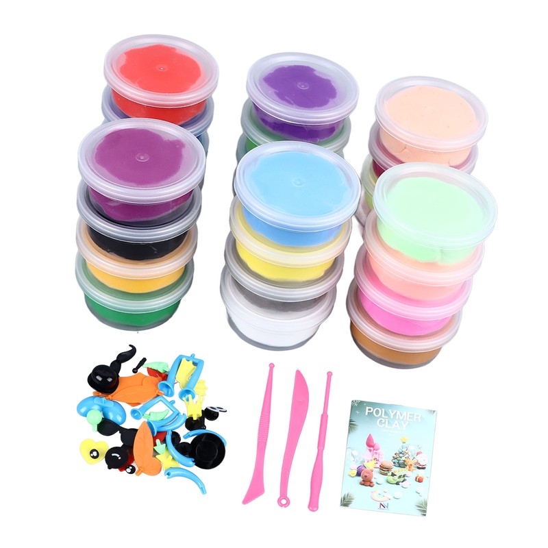 24 Colors Soft Clay Set Innovative Fun DIY Soft Light