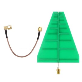 ZENWORYS UWB Ultra Wideband Log Periodic Antenna Metal 1.35GHz-9.5GHz 8X10cm 5-6Db 15W SMA Female Adapter