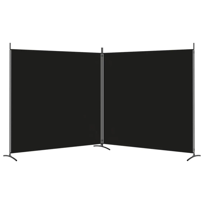 2-Panel Black Fabric Room Divider 137"x70.9" Screen & Dividercolor: Black