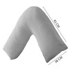 BuzzBuy V shaped pillowcase cover,Pack of 2 100% Poly-cotton Back