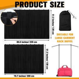 Windkream Privacy Curtain for Dance Bag Suitcase Portable Changing Room Expandable Privacy Curtain Without Rack Partition Screens for Dancer Backstage Accessories, Camping, Window (86.6 x 51 inch)