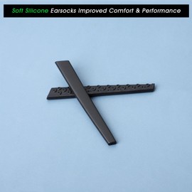 Acefrog 2 Pairs Upgraded Replacement Temple Sleeve Ear Socks for Oakley Currency OX8026, Twin Shock OX3095 Eyeglasses, Soft Silicone, Perfectly Fit, Black