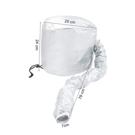 FMELAH Portable Soft Hair Drying Bonnet with Adjustable Attachment for Hand Held Hair Dryer - Salon Baking Oil Mask (Silver)