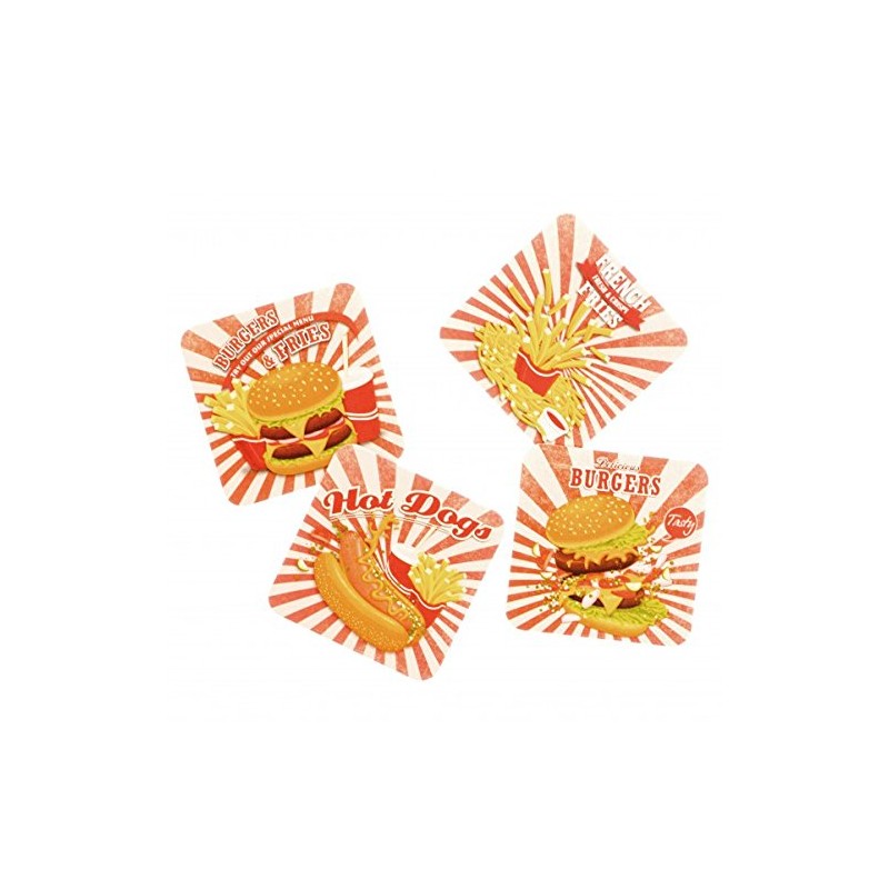 The Fast Food Diner Cardboard Coasters Set of 12