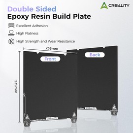 Creality Epoxy Resin Build Plate, 235*235mm Double-sided Bed Plate Texture Spring Steel Heat-resistant Durable Wear Resistance Flexible Print Platform For Ender-3V3/3V3 SE/3V3 KE/3S1/3S1 Pro K1 K1 SE