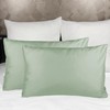 Set of 2 Luxton King Size Pillowcases Sage Green, Solid