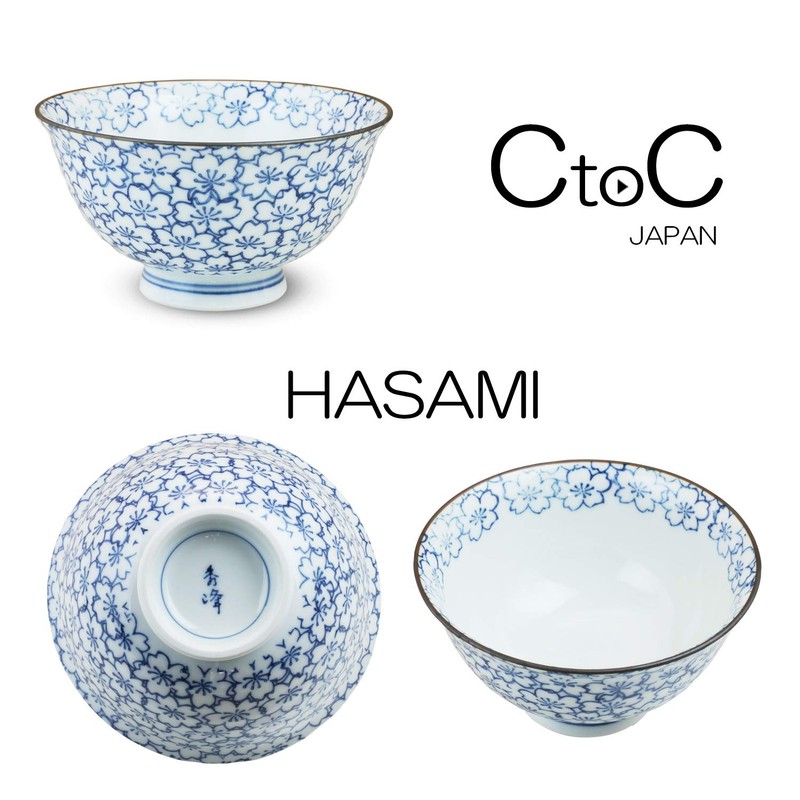 Ctoc Japan 896326 Rice Bowl, Blue, Φ4.8 x 2.2 inches