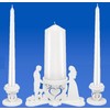 Unity Candle Table Holder for Bride and Groom - Candles