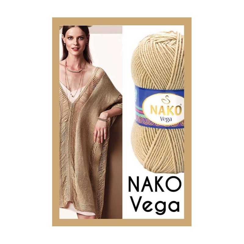 Nako Vega,Knitting Yarn,(4Balls) Each Skein(Ball) 3.53 Oz (100g),Knitting Yarn Suitable