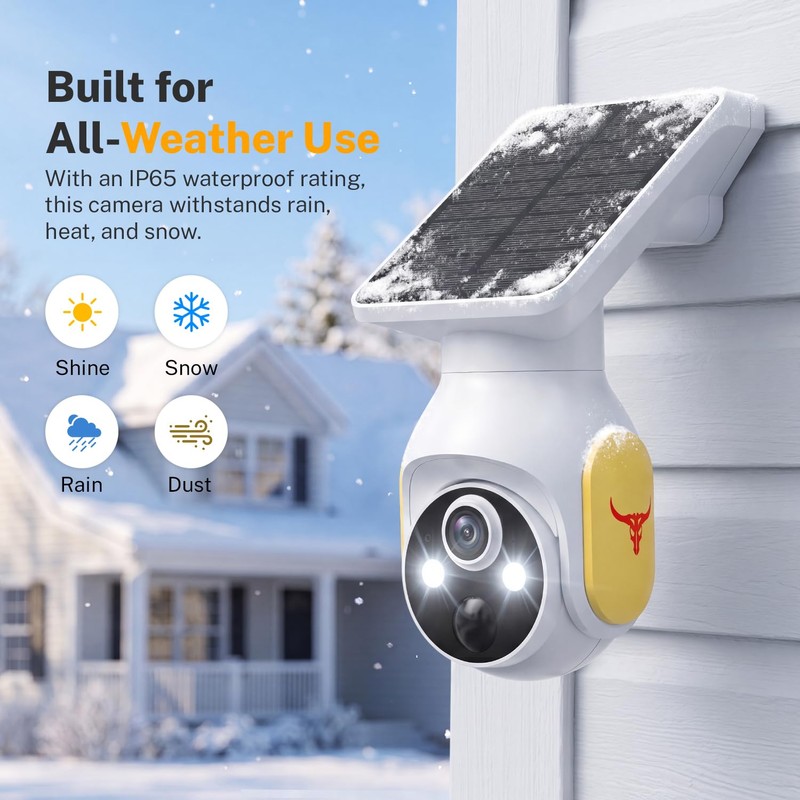 LinkSear 4G LTE Cellular Solar Security Camera Wireless Outdoor, No