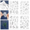 GLOBLELAND 4 Sheets Water Soluble Embroidery Hand Sewing Stabilizers for