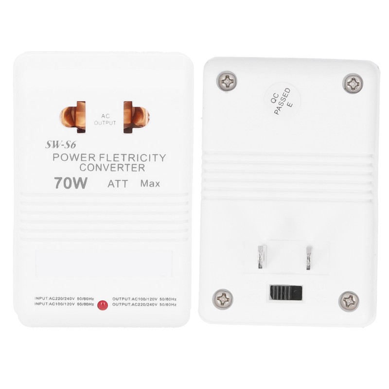 70W Power Converter to Dual Channel Transformer Adapter for Travel