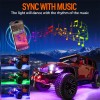 MICTUNING 8Pcs RGB LED Rock Lights Car Underglow Underbody Neon