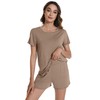 WiWi Pajamas for Women Short Sleeve Top and Long Pants