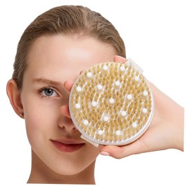 MERRYHAPY Wooden Bath Brush Body Scalp Massager Scrubber Exfoliating Back Scrubber Dry Brush No Handle Shower Brush