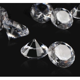 Absofine Decorative Diamonds, Colourless, Diamond Transparent Crystal, Decorative Stones, Table Decoration Diamonds, Confetti Wedding Decoration
