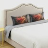 ALAZA Red Rose Flower Fire Satin Pillowcase Standard Size Pillow