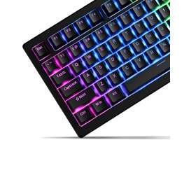 SDYZ x XVX Doubleshot PBT Keycaps 60 75 100 Percent - Shine Through Keycaps, for Mechanical Keyboards, Full 131 Key Set, OEM Profile, Backlit - Black