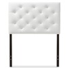 Baxton Studio Yvette Modern and Contemporary White Faux Leather Upholstered