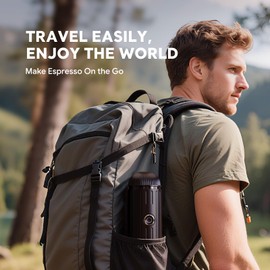 Portable Electric Espresso Coffee Maker for Ground Coffee & NS Capsule Fast Self-Heating Technology‌ with USB-C Perfect for RV, Hiking, Camping, Office & On-the-Go Lifestyles, Christmas Gift for Men