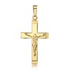 JEVELION Cross Pendant Gold Cross Crucifix Jesus Christ for Women,