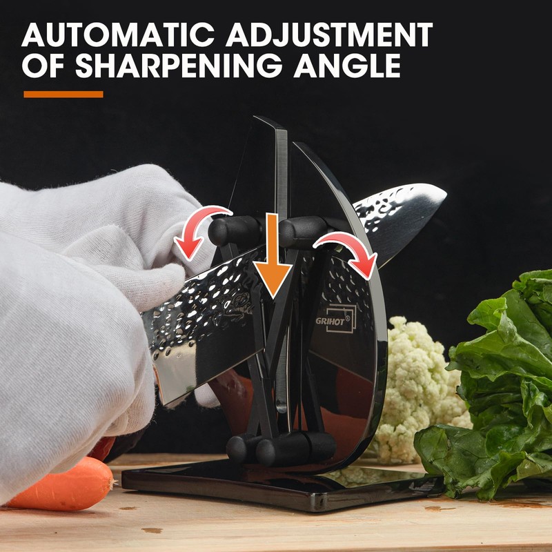 Grihot VN3 Professional Knife Sharpener | 3-Action Streamlined Sailboat Design